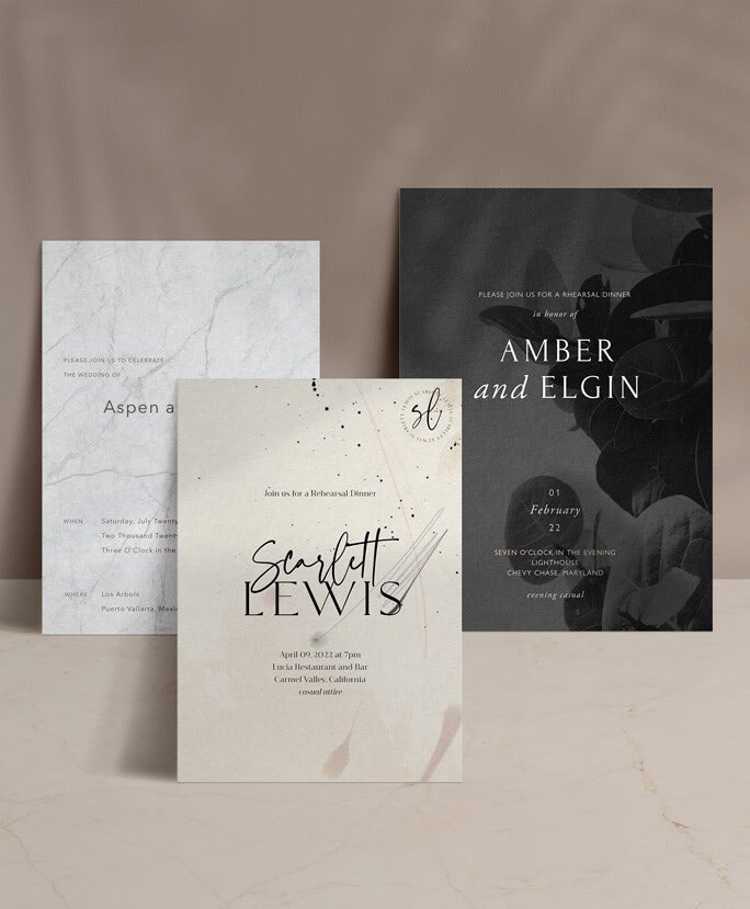 modern wedding invitations examples