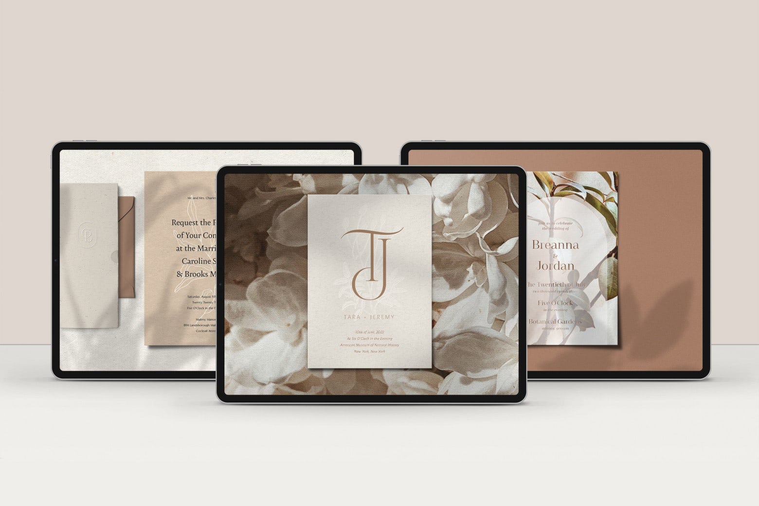 wedding e-invite floral design examples